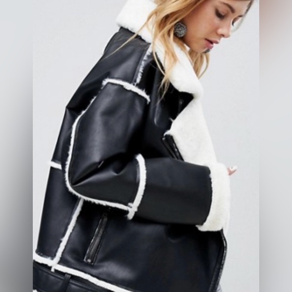 Monki Jackets & Blazers - MONKI FAUX LEATHER JACKET new with tags size XS